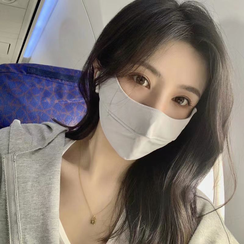 Summer Ice Silk Sun Protection Eye Corner Sunscreen Face Mask for Women, Thin Milk Silk Face Mask