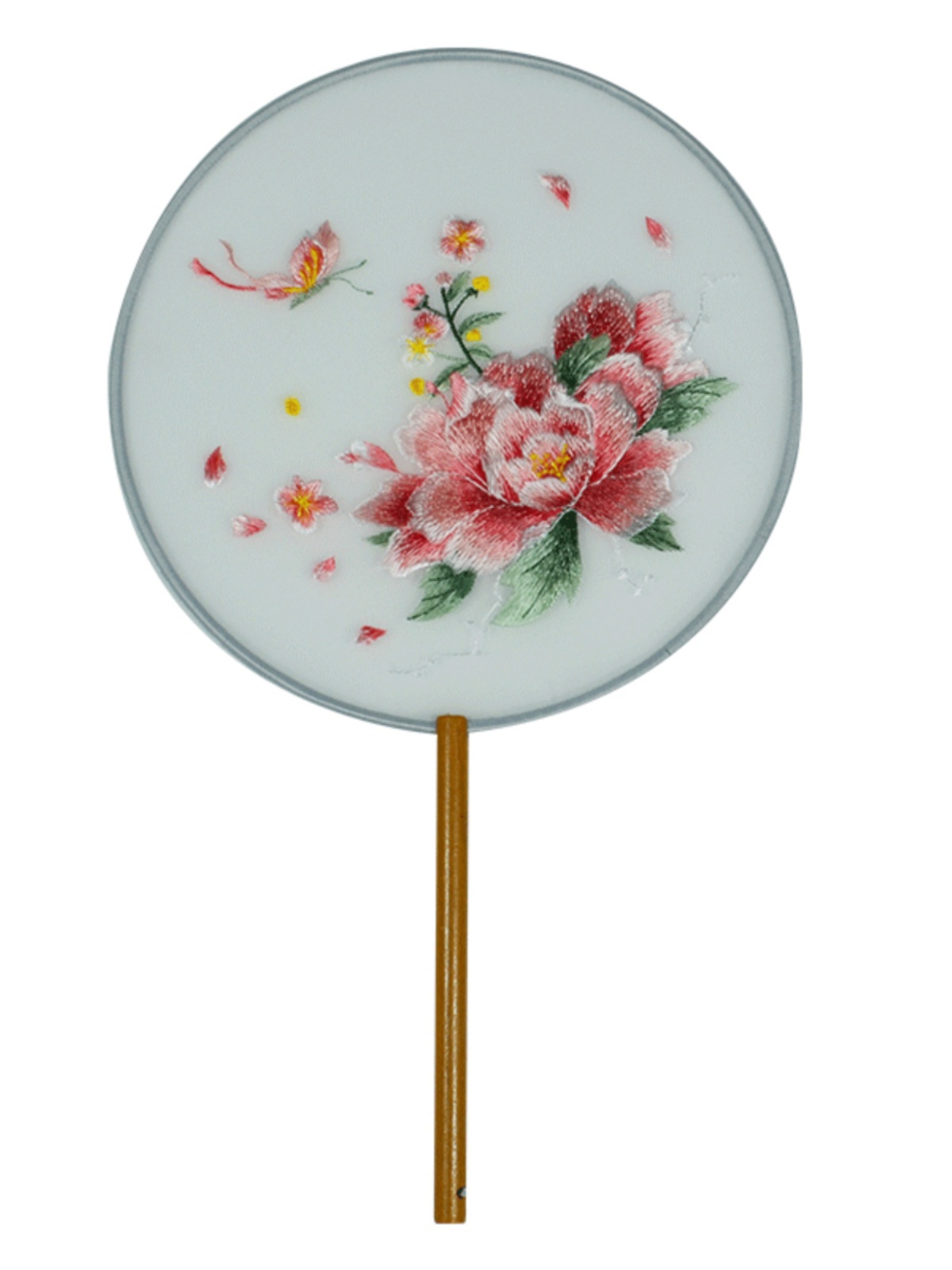 ✅中国风苏州舞蹈圆扇子双面刺绣古风苏绣汉服旗袍古装儿童团扇夏