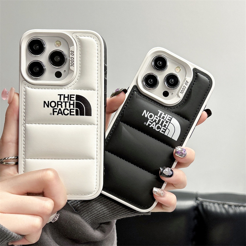 Trendy North Face Compatible Apple 16 Pro Max Case New iPhone 15 down Jacket High-End Full-Cover Shockproof Case