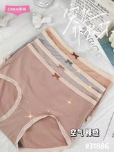 特价彩田31886内裤女柔软莫代尔棉亲肤透气石墨烯内裆中腰裤批发