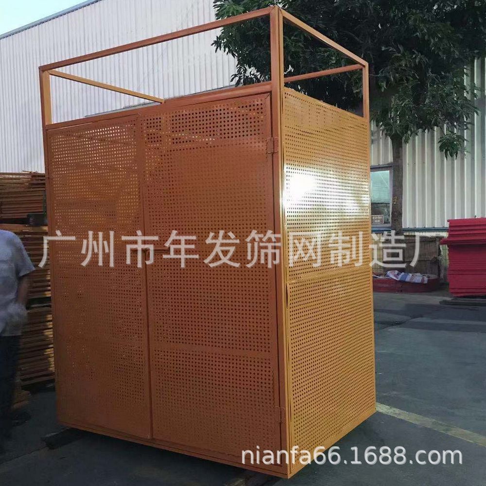 广东厂冲孔板乙炔瓶防护棚 封闭式氧气瓶防护罩 工地切割机防护罩