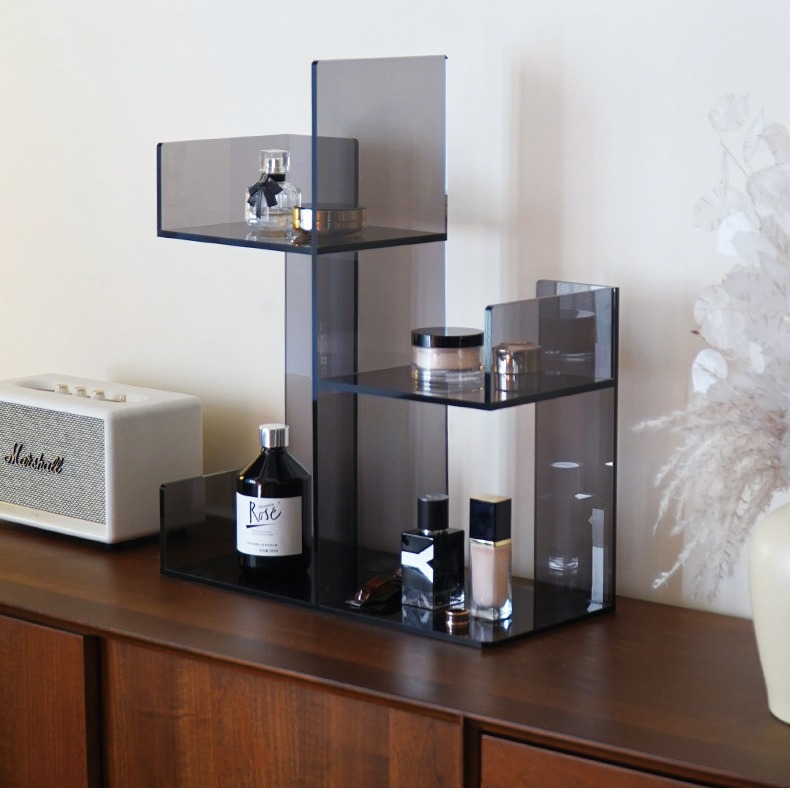 加工制作桌面亚克力置物架家用化妆品收纳架洗漱台收纳盒多层架