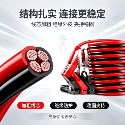 Car battery jumper cable, Car on the line of fire