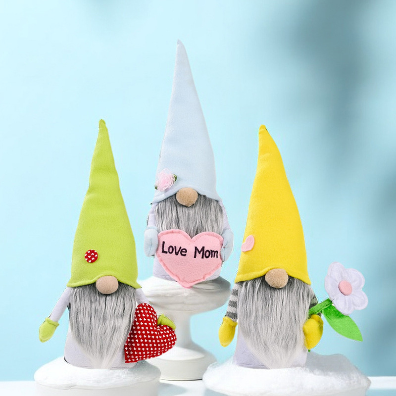 Cross-border new Mother's Day decoration supplies Mother's Day Rudolph cone hat doll Dolls Mom's gift