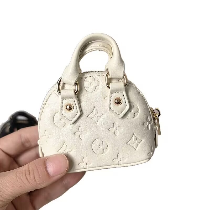 Neue Damen-Mini-Handtasche mit Prägung, Muscheloptik, elegante Geldbörse, Airpods-Tasche, Chanel-Stil, kompakte Tasche