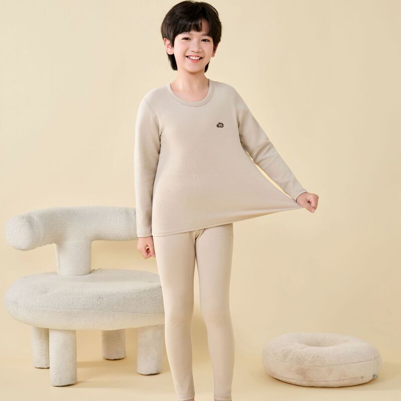 Teenagers' Cotton Underwear Set 10A Antibacterial Children's Autumn Clothes and Pants for Girls, Thin Pajamas Inner Wear Set