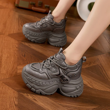 厚底老爹鞋女2025秋冬新款系带百搭休闲运动鞋松糕防滑内增高女鞋