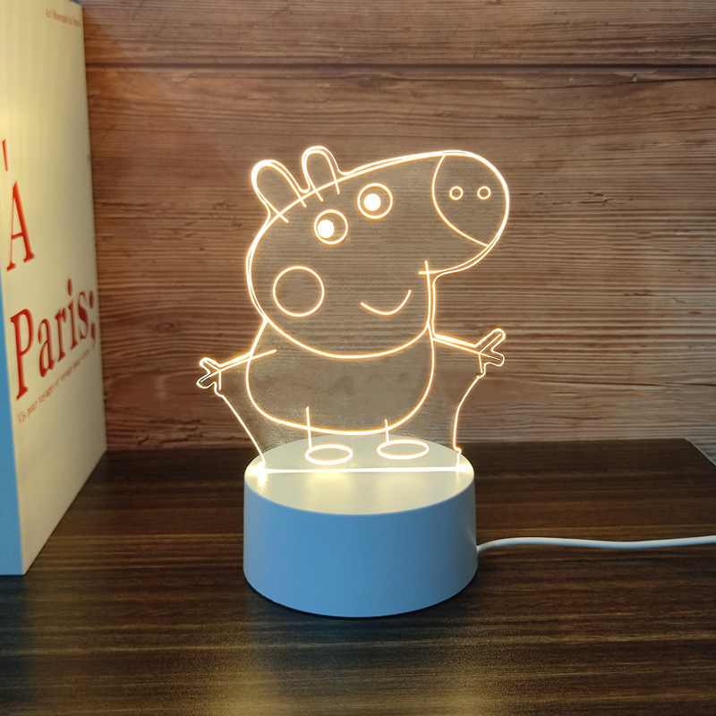 Mayorista 3D lámpara de noche creativa estereoscópica dormitorio protección de ojos lámpara de cabecera de cama led lámpara de ahorro de energía dormitorio del corazón de las niñas