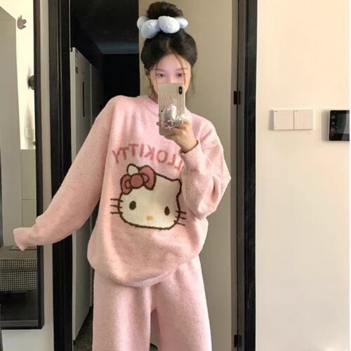 Factory Wholesale Plush Thick Autumn/Winter New Coral Fleece Nightgown for Women Students, Ins Dorm Suitable for Export and Import Trade