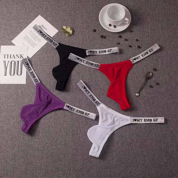 Cross-border explosions transparent mesh men's underwear breathable seamless naked invisible U convex triangle thong G29