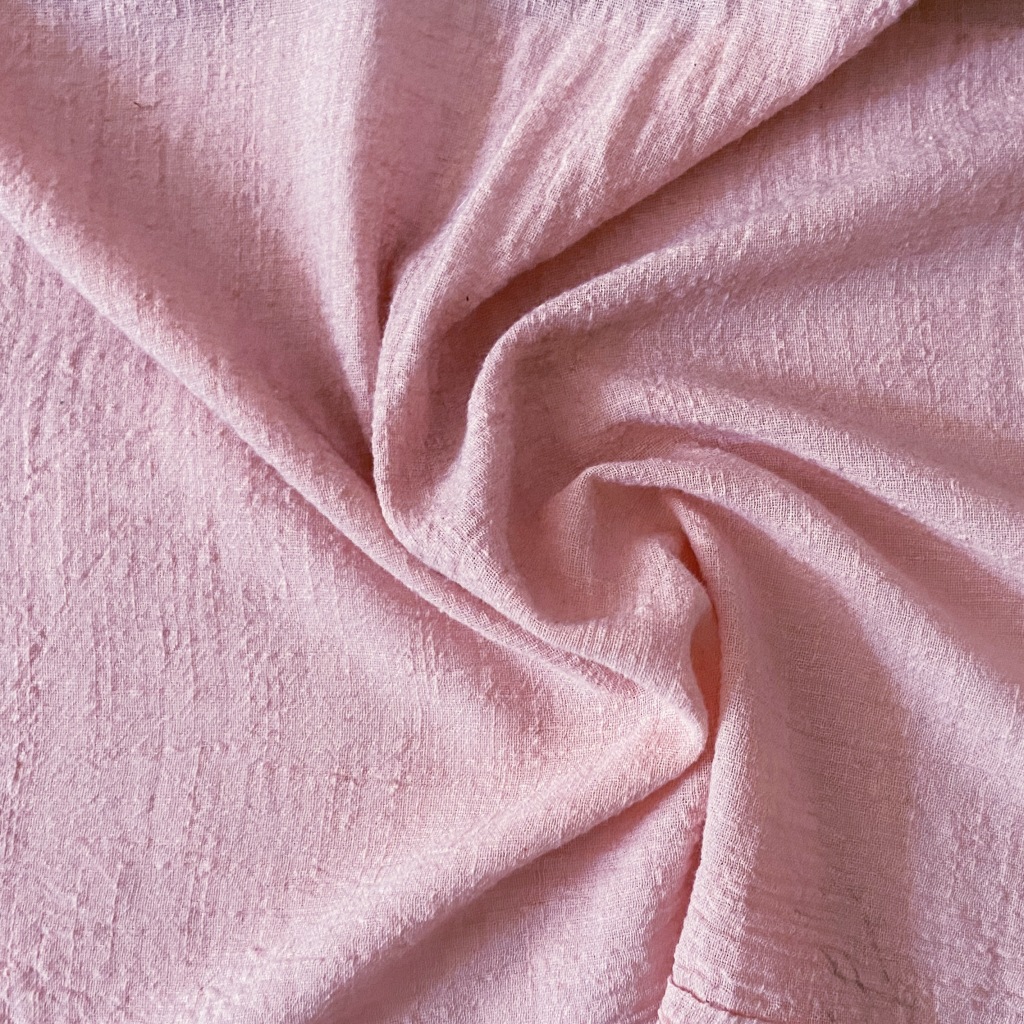 纯色 素色全棉经纬竹节绉布 纯棉砂洗仿麻皱布 春夏棉麻服装面料