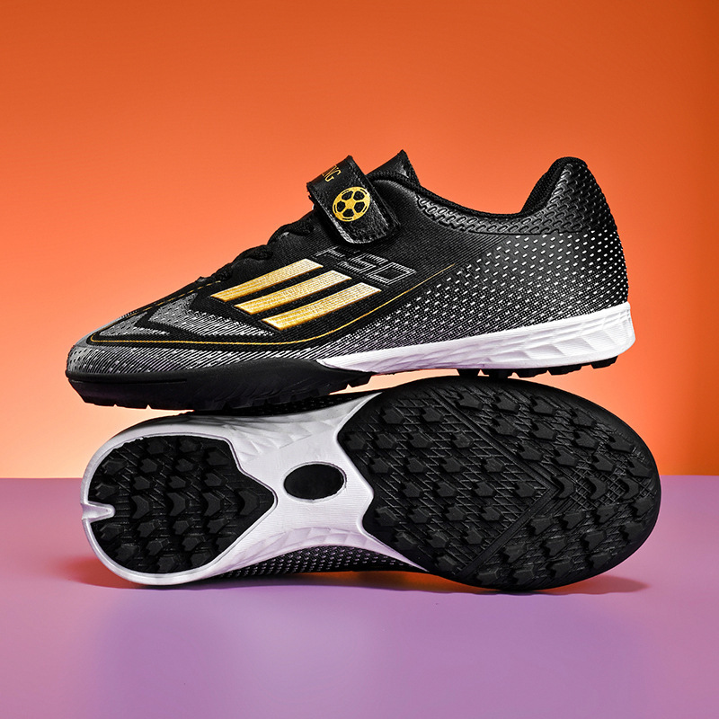 Tenis de Fútbol Infantiles con Velcro TF de TPR, Ligero para Entrenamiento de Fútbol