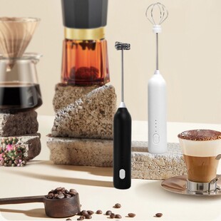 Wireless electric milk frother egg beater milk frother mixer portable mini household coffee milk mixer