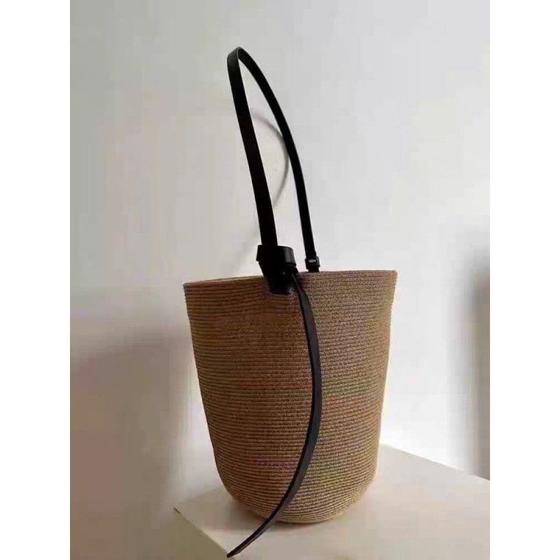 Straw Bag Summer Niche Designer Bucket Bag Crossbody Single Shoulder Portable Beach Bag Women's Vintage Straw Bag Summer Niche Designer Bucket Bag Crossbody Single Shoulder Portable Beach Bag Women's Vintage