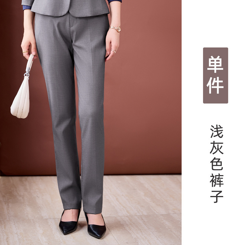 灰色西装套装女2025新款春秋高级感职业装正装酒店前台经理工作服|undefined