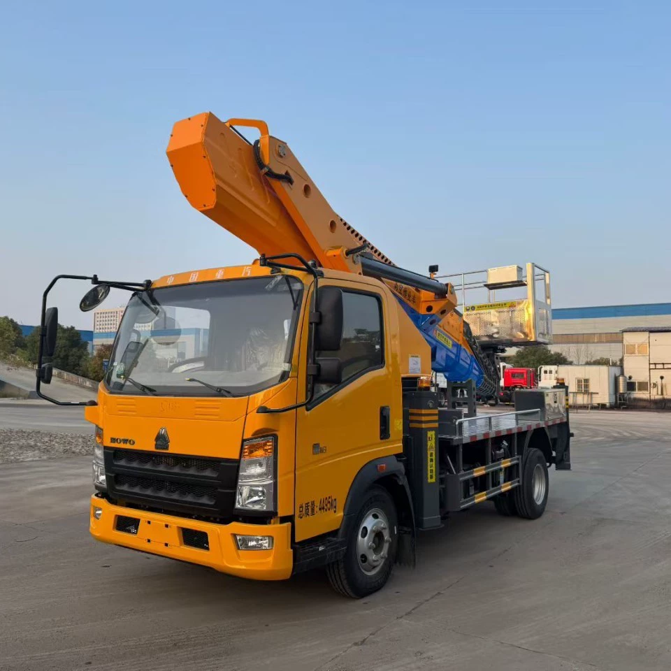 Прямые продажи завода SINOTRUK голубой марки 13-36м подъемник для работ на высоте, установка и обслуживание уличного освещения, подъемный транспорт