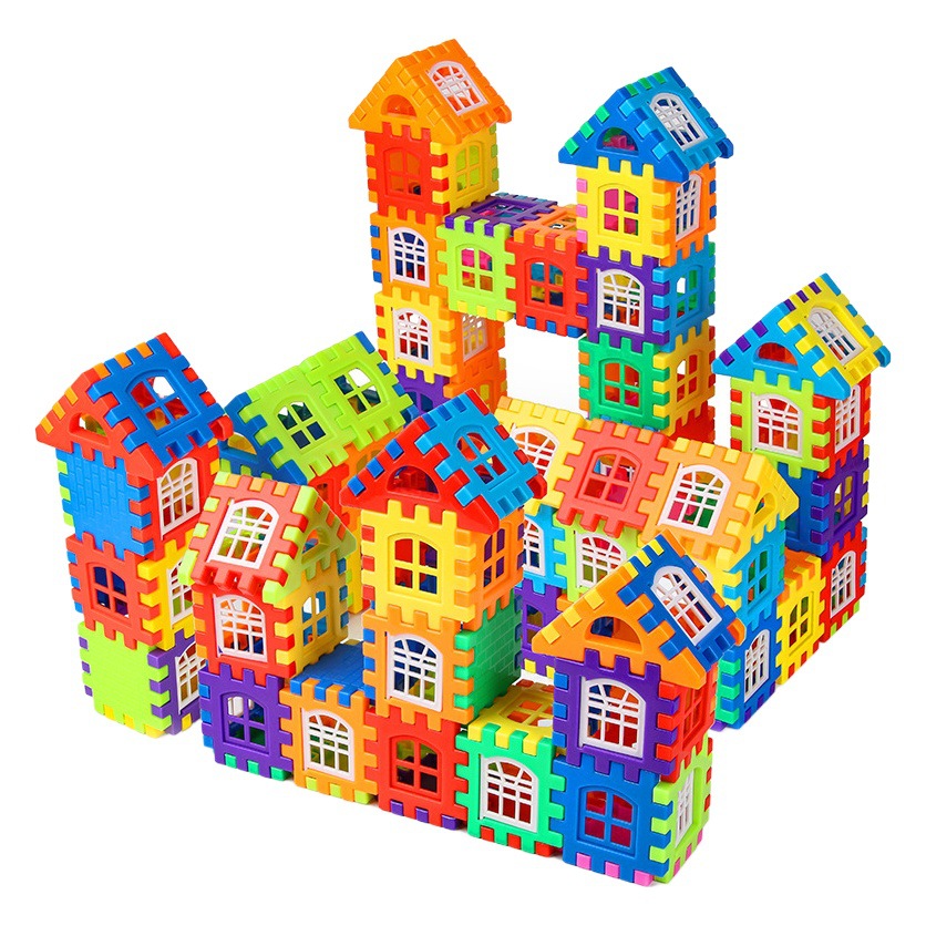 Nueva simulación de gran tamaño modelado bloques de construcción de casas ensamblando juguetes kindergarten educación temprana juguetes educativos bloques de construcción