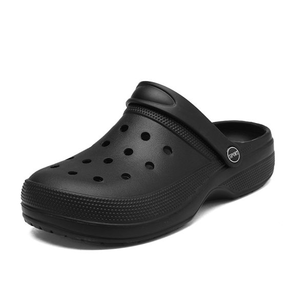 Cross-border Hole Shoes Men's Soft Bottom Baotou Drag Outwear Fashion Sandals Trendy Men's Garden Shoes Men's Beach Shoes Wholesale