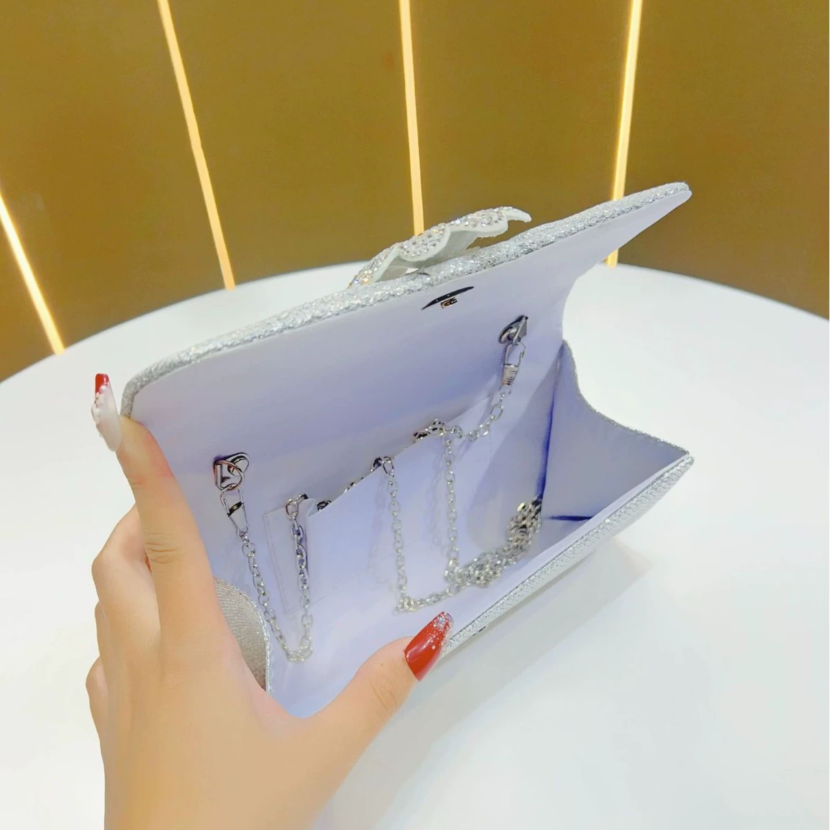 Цепочка, маленькая clutch-сумочка, сумка с ручкой, для импорта, еда-сумка, цветочная, стиль высокого качества