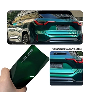 Axxpel avtomobil PET rəng dəyişən plyonka, tam avtomobil, gövdə qoruyucu, maye metal oniks yaşıl.