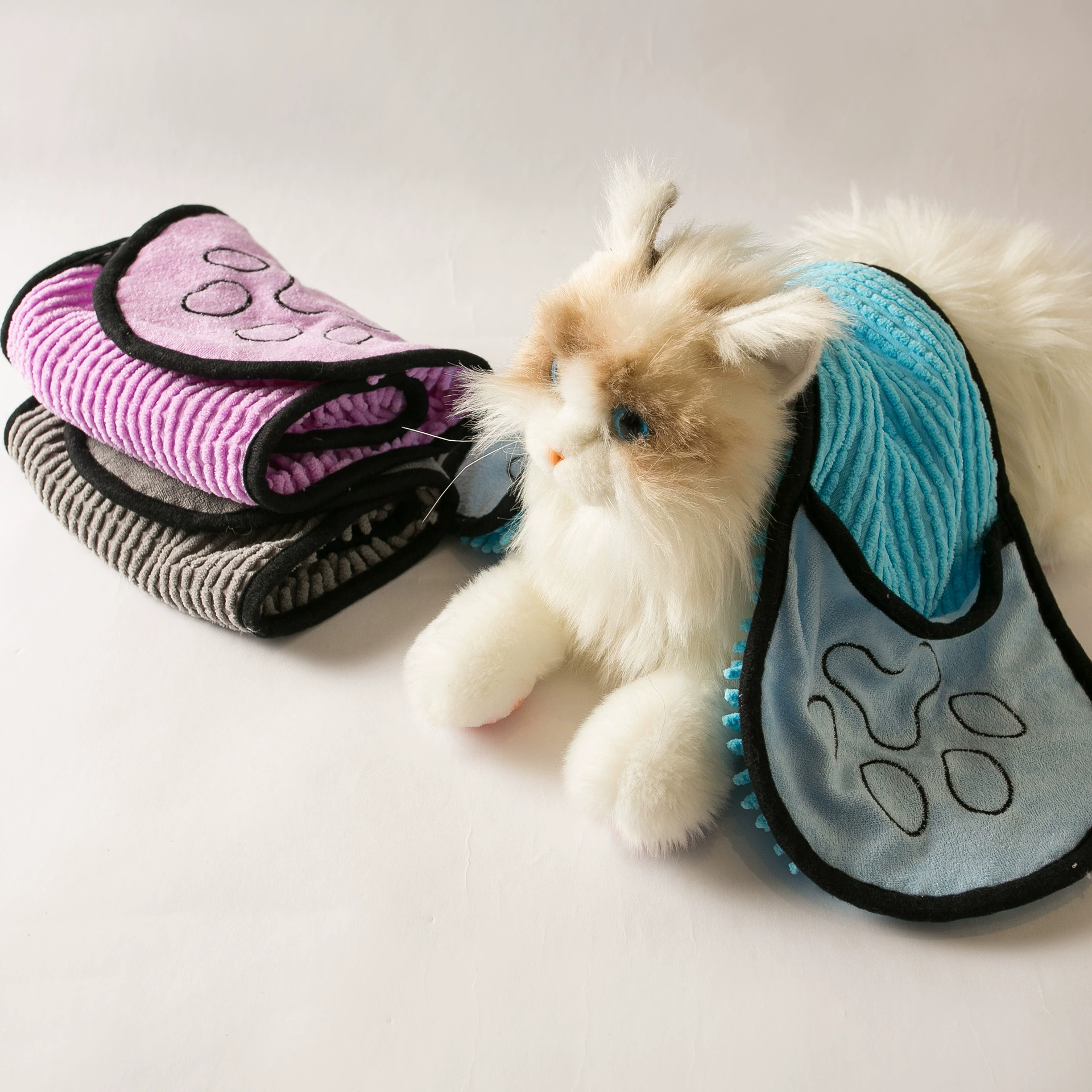 Sneil Pet Купание полотенце впитывает полотенце из микрофибры Собака втирать сухое полотенце в ванне