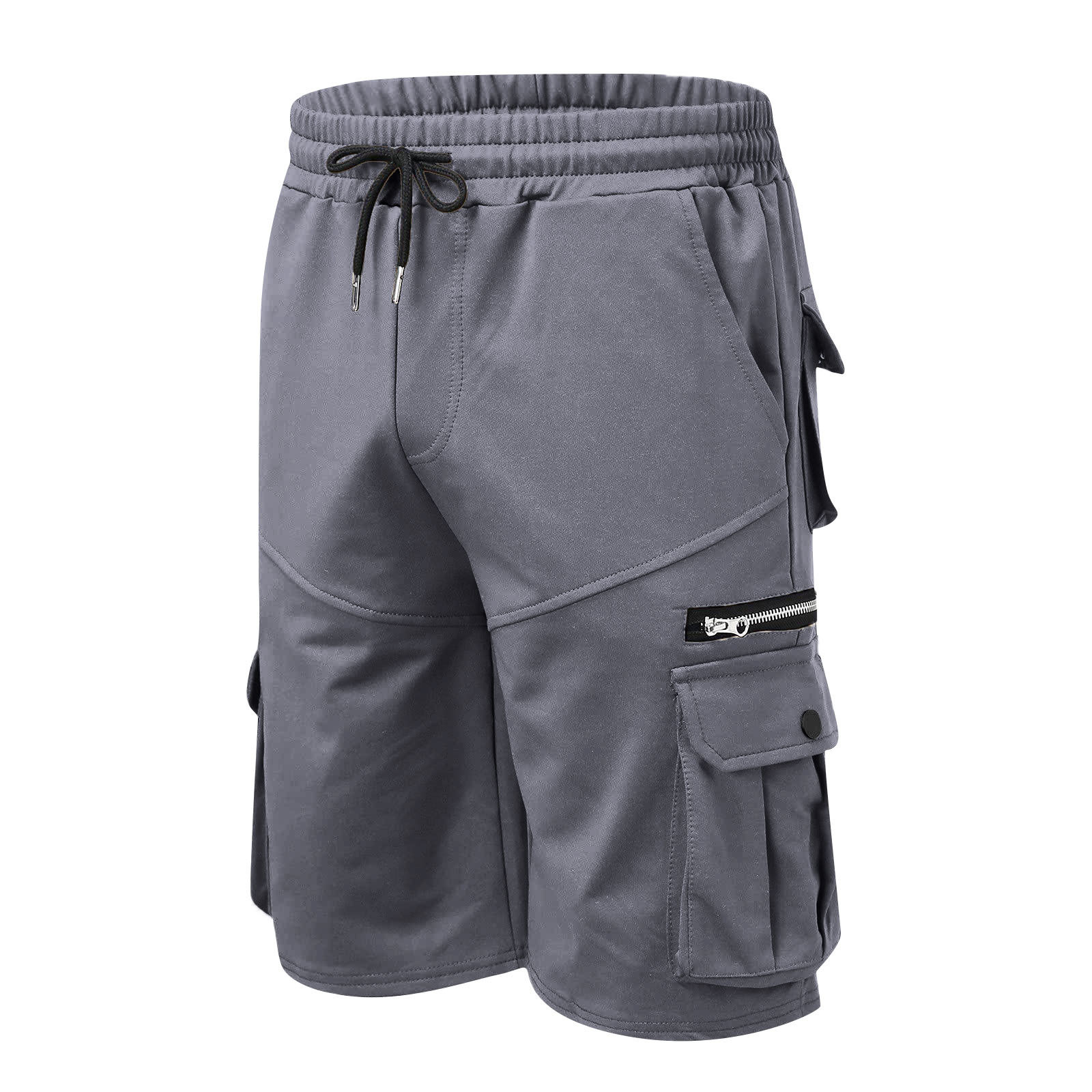 Herr sommar arbetsshorts i bomull, lös passform casual_voghion.com