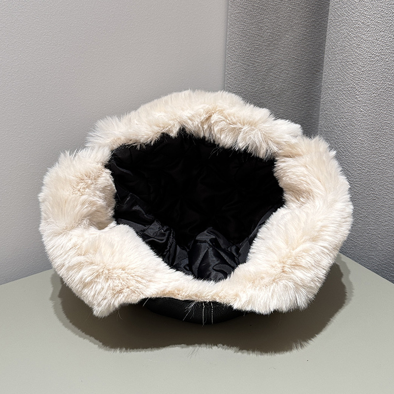 Sombrero de piel de pelúcia de aviador retro para niños y niñas, gorras de esquí de protección de oídos cálidas para niños y niñas