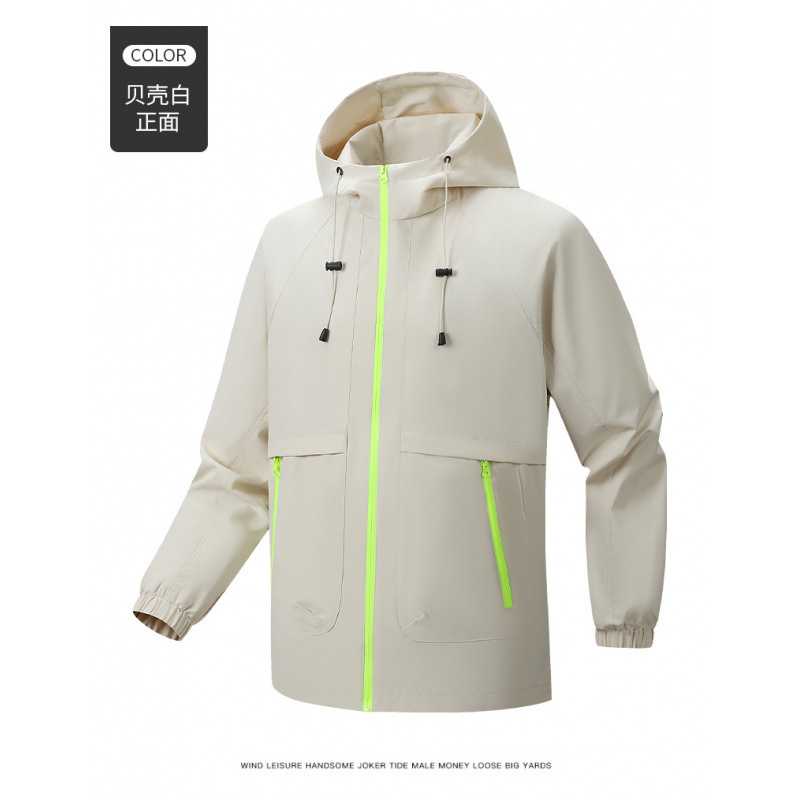 2025 New Spring and Autumn Jacket Men's Hooded Outdoor Sports Jacket Trendy Brand Outdoor Mountain Jacket