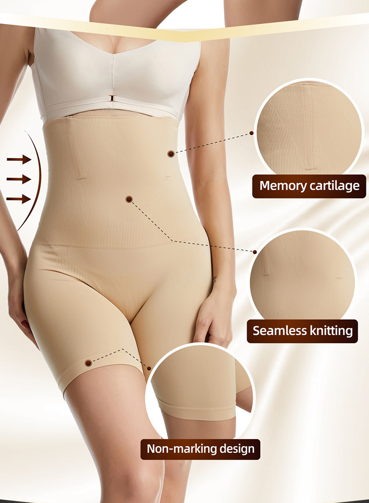 Intimo modellante a vita alta per donna - Controllo della pancia post-parto, Addominoplastica senza cuciture, Intimo modellante per glutei in nero, beige, grigio, marrone_voghion.com