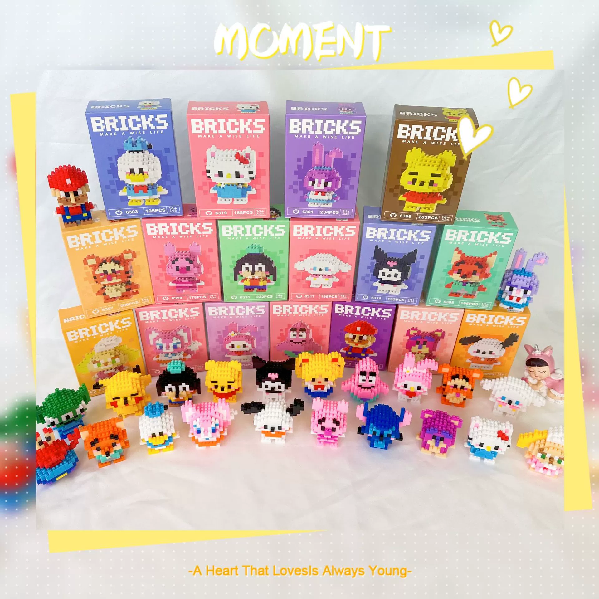 Mini Constructor (Yang Pin) smart brick toy, multi-color collectible kit, compact 11×8×4 cm