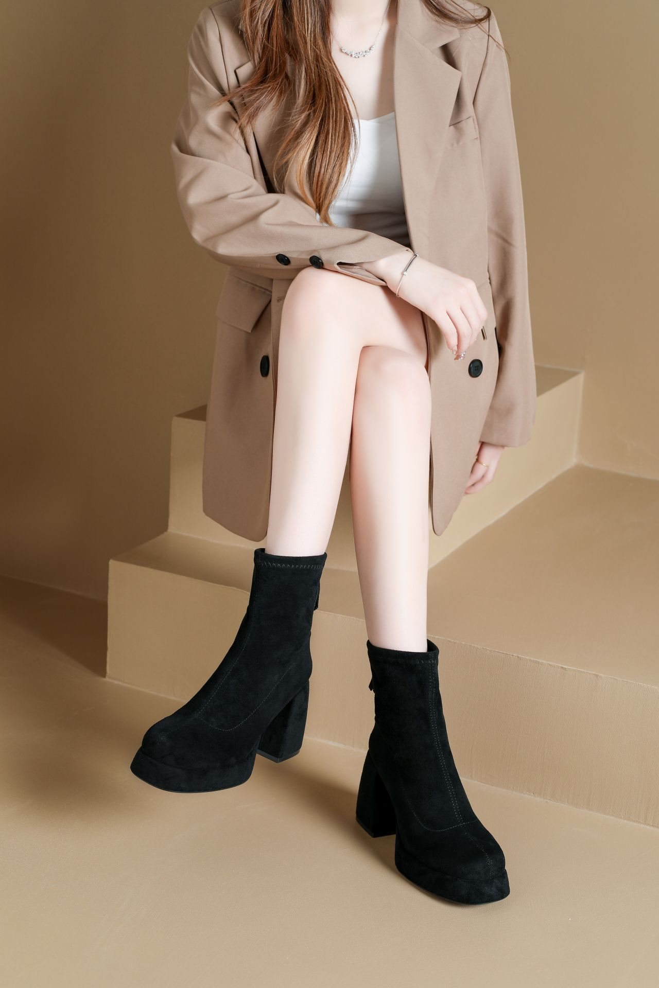 Waterproof Fleece-lined Over The Knee Boots With Platform For Women_voghion.com