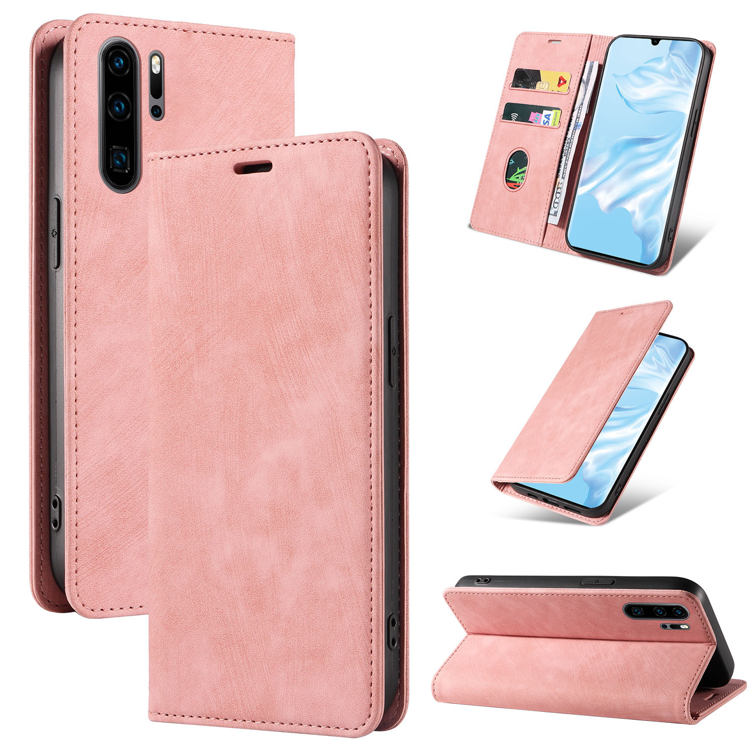 Suitable for Huawei's New P30Pro Mobile Phone Case Honor90 Anti-Fall Leather Case X7A/X8A Business Flip Protective Case