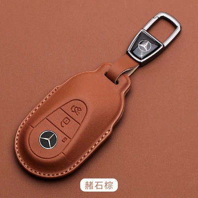 key cover C260l gla, Car key bag - mercedes-benz-c-napa-leathersquare-buckle-orange