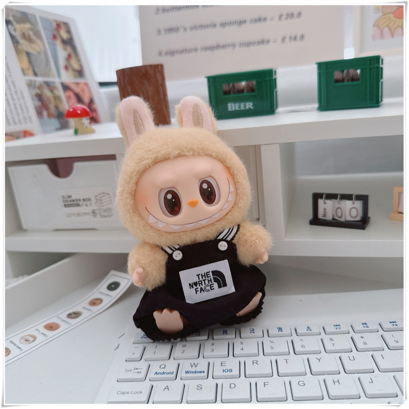 labubu ベビー服 Labubu 第一世代第二世代第三世代 10 センチメートル綿人形黒と白グレートレンディなスウェットシャツパーカーパンツ|undefined