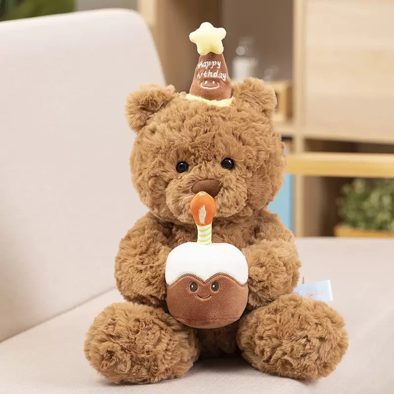 케이크를 들고 있는 곰 36cm / 30- 40cm 왼쪽 및 오른쪽 단일 가격 색상 무작위
