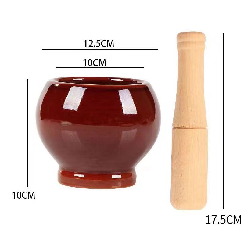 Manual Garlic Pounder Stone Garlic Mortar Garlic Masher Garlic Press Garlic Grinder Ceramic Garlic Mortar Jar for Home Use