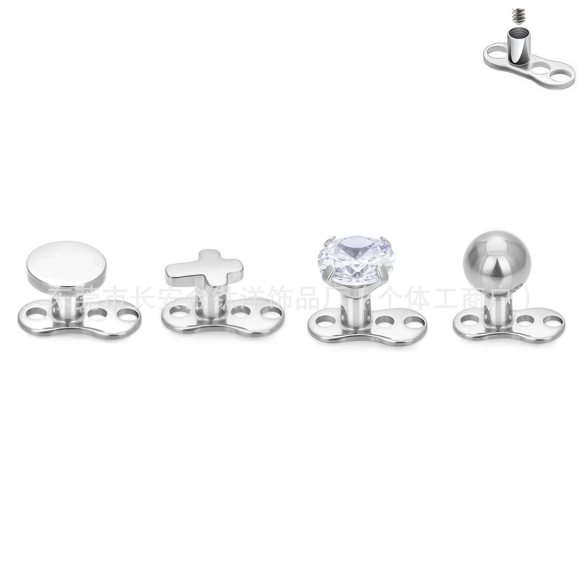 Labret piercing jewelry detail image
