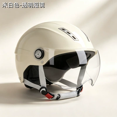 3C certified electric motorcycle helmet for Motosiklet kaskı (dəbilqə) - x9-off-white-transparent-short-mirror