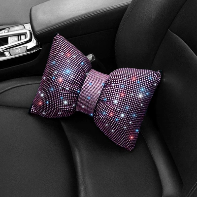 car headrest waist, Headrest - pink-diamond-stars-simple-headrest-one