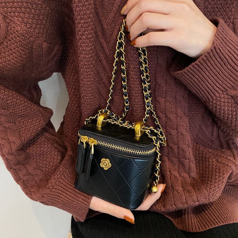 Ins Mini Quilted Chain Small Bag for Women 2021 New Autumn Fashion Single Shoulder Crossbody Small Square Bag Box Bag