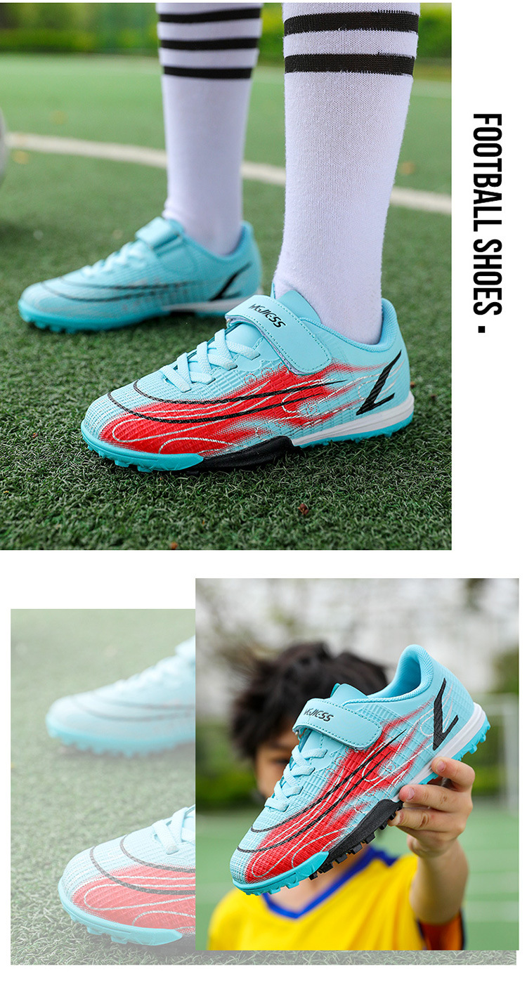 Nuovi ragazzi e ragazze da calcio per bambini, scarpe sportive per l'allenamento degli studenti fuori dalla scuola, erba artificiale, piedini per unghie rotti TF_voghion.com
