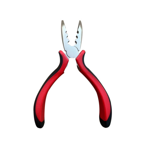 Manufacturer supplies 4.5 inch red and black handle hair clipper with plastic handle pointed pliers tool clamp
