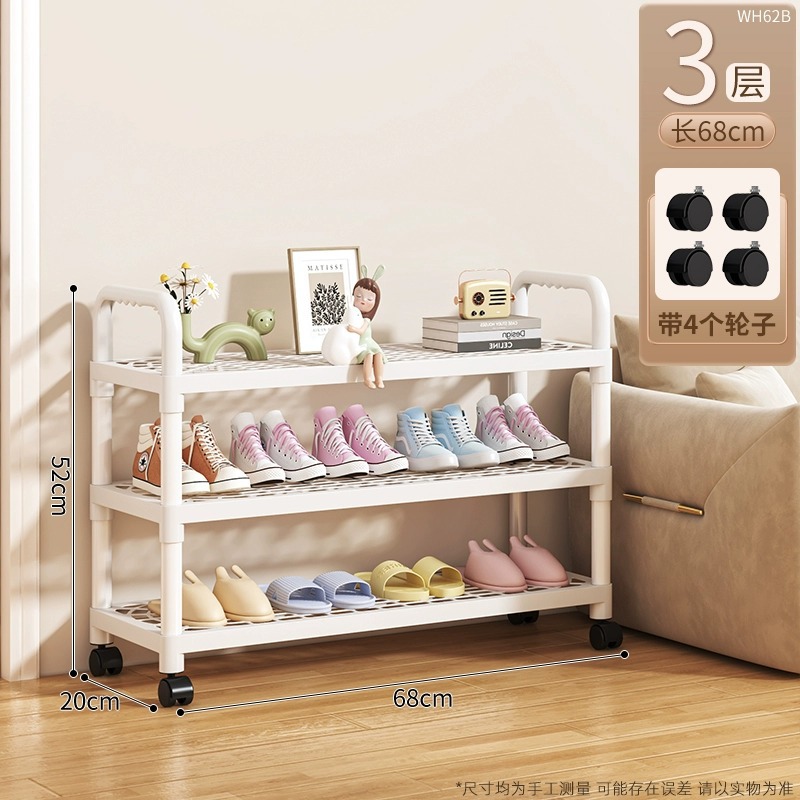 estante de zapatos simple armario de zapatos dormitorio pequeño estante de almacenamiento de zapatos puerta de casa de alquiler estante de almacenamiento móvil multicapa