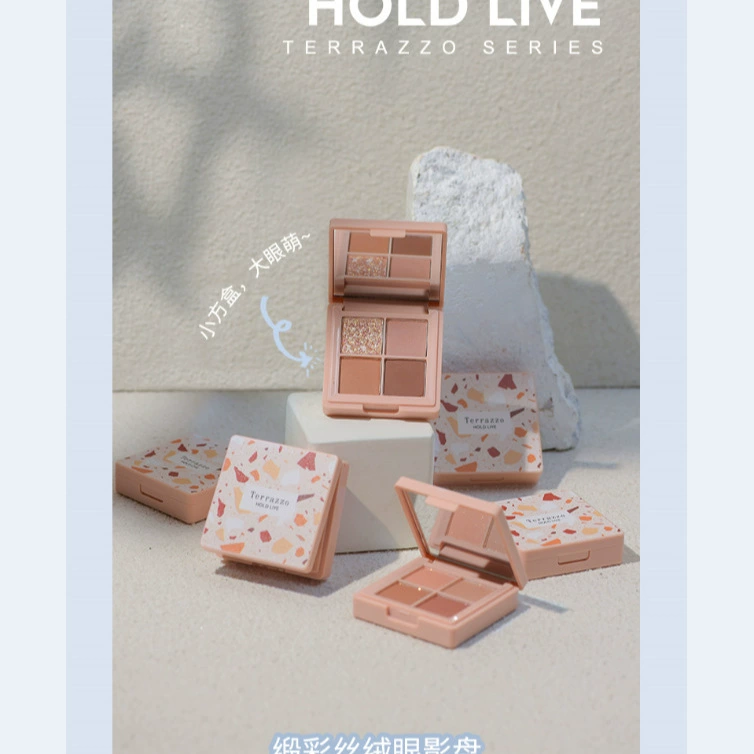 Палетка теней HOLD LIVE Shiny matte, карманные тени, четыре цвета