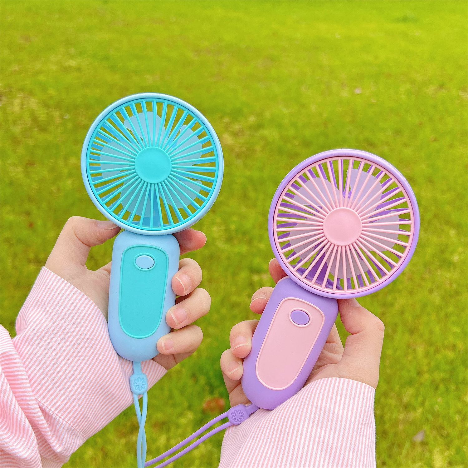 Summer Season Cute Solid Color Plastic Fan