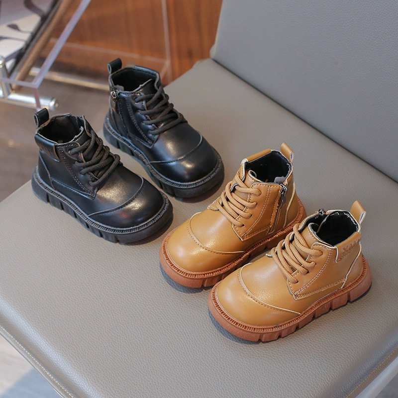 Мартенсы, детские демисезонные модные low boots английского стиля для мальчиков, британский стиль