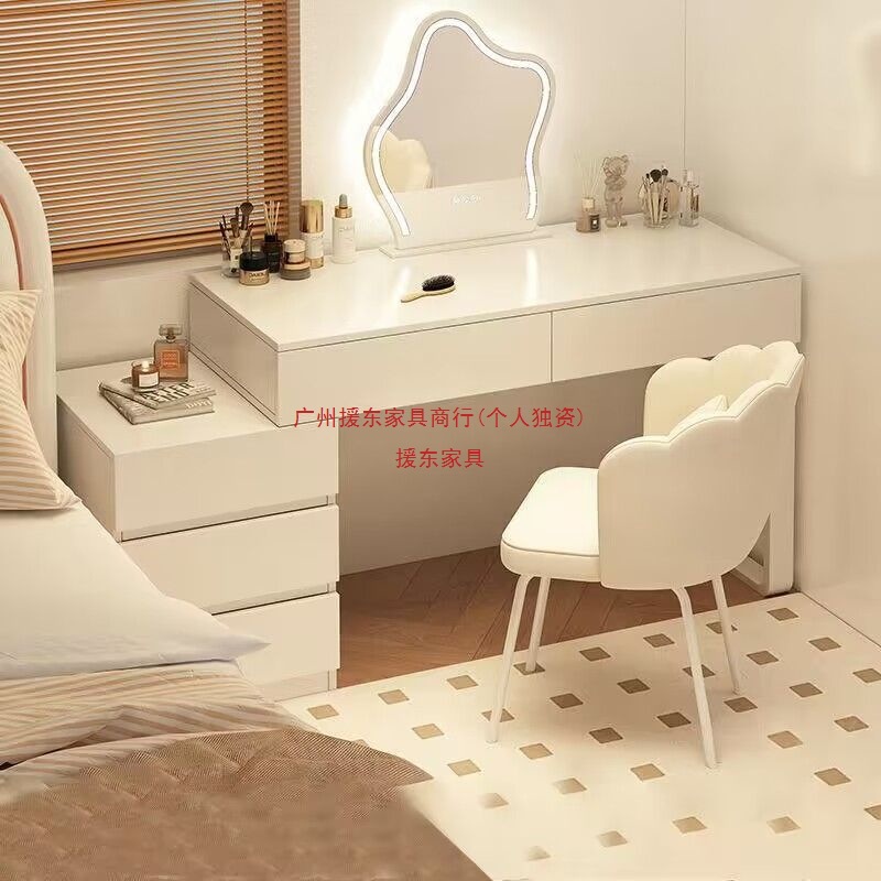 Cream Style Bedroom Dresser and Cupboard Integrated Modern Simple Small Apartment 2025 New Popular Makeup Table