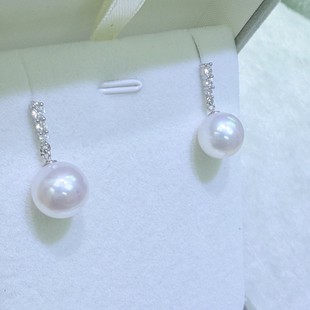 Zhuji Shanxia Lake Freshwater Pearl Earrings 10-11mm Perfectly Round Almost Flawless Aurora Earrings Wholesale