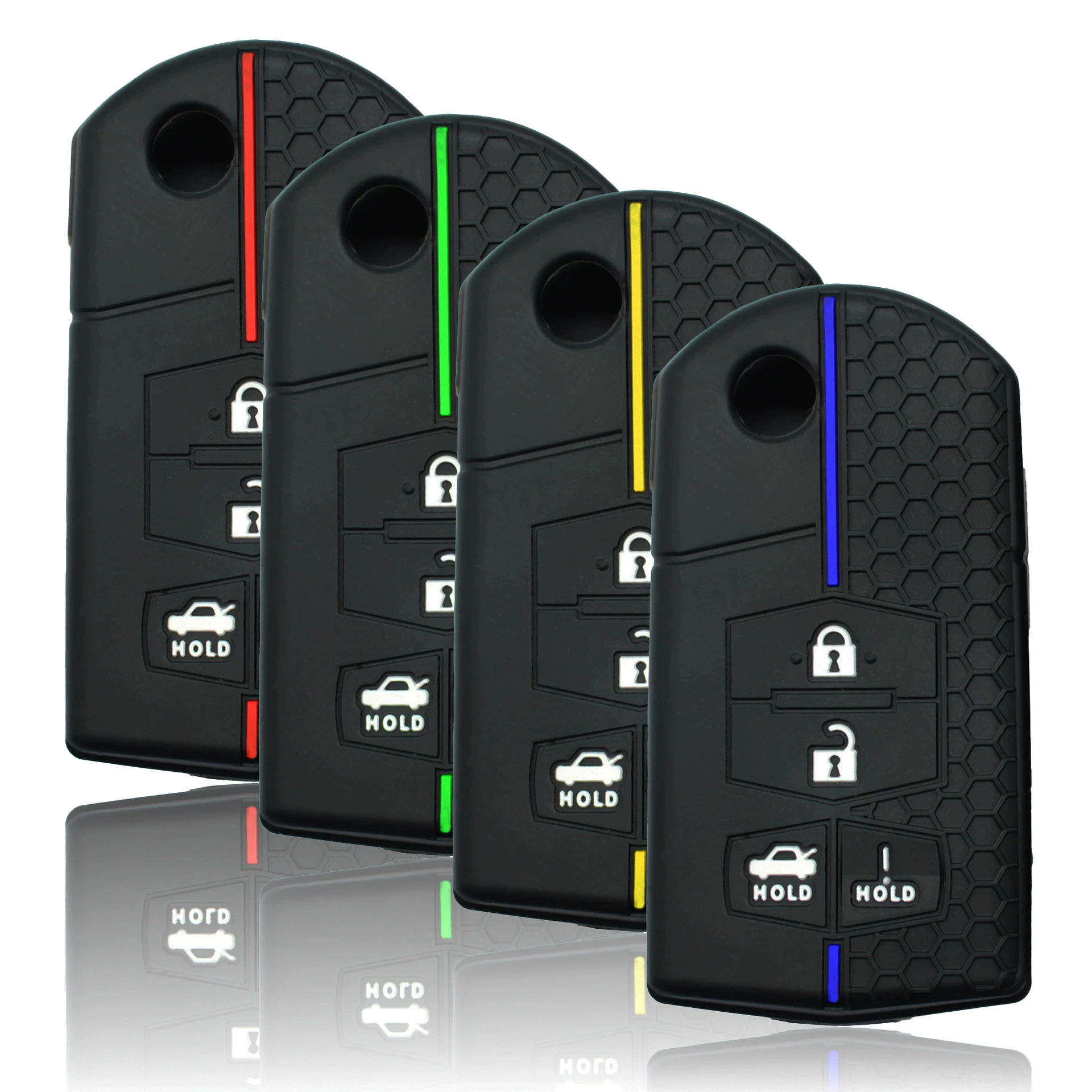 Подходит для складного 4-клавишного чехла для ключей Angkesela Mazda 6 Atez CX4CX5, сотовая силиконовая сумка для ключей