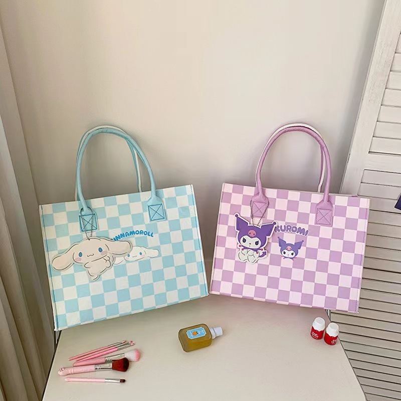 Kulomi Large Capacity Felt Tote Bag Merlot Gui Dog Cute Cartoon Tote Bag for Primary School Students